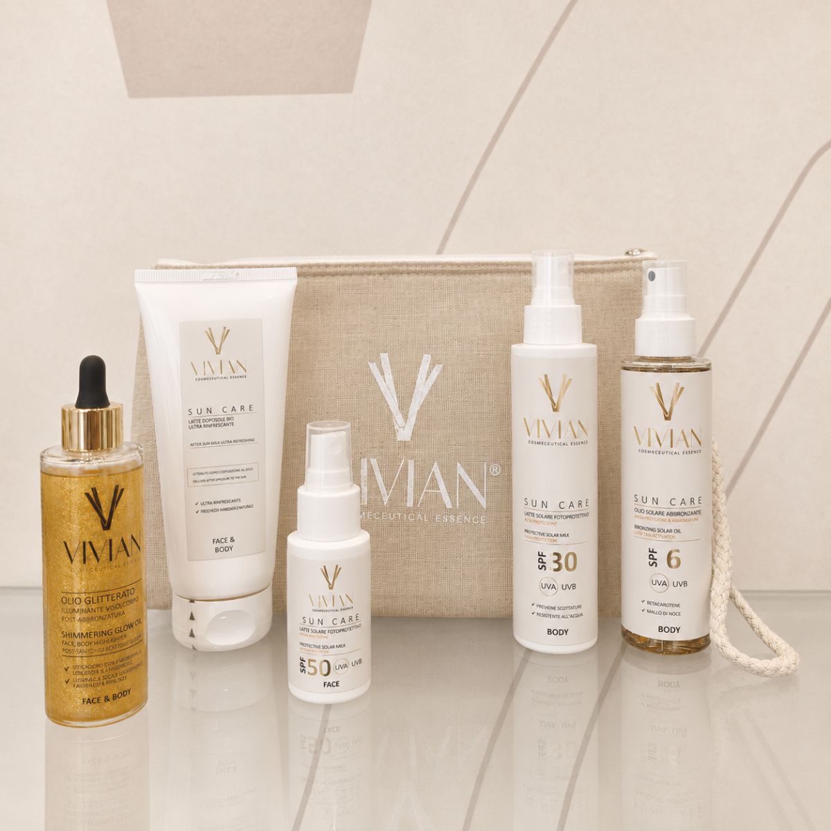Kit Estate Vivian – Routine Solare Completa con Pochette